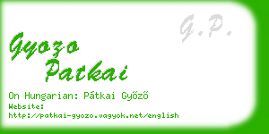 gyozo patkai business card